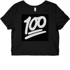 Cute '100' emoji crop top