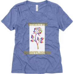 Ladies Relaxed Fit Super Soft Triblend V-Neck Tee