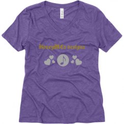 Ladies Relaxed Fit Super Soft Triblend V-Neck Tee