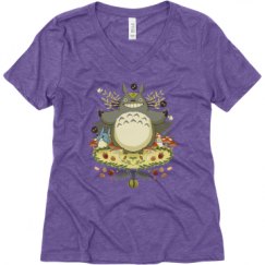 Ladies Relaxed Fit Super Soft Triblend V-Neck Tee