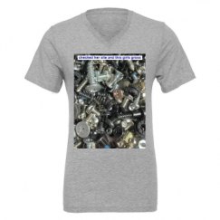 Unisex CVC Jersey V-Neck T-Shirt