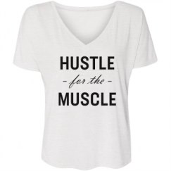 Ladies Flowy Slouchy V-Neck Tee