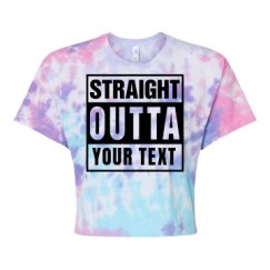Women's Tie Dye Crop Top Tee