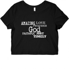 Ladies Slim Fit Crop Top Tee