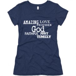 Ladies Slim Fit Super Soft Triblend Tee