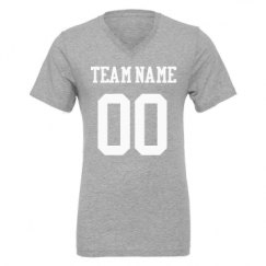 Unisex CVC Jersey V-Neck T-Shirt