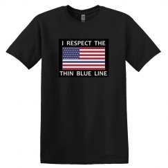 Thin Blue Line American Flag