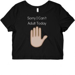 Ladies Slim Fit Crop Top Tee