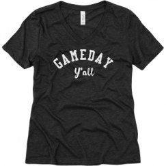 Ladies Relaxed Fit Super Soft Triblend V-Neck Tee