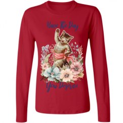 Ladies Relaxed Fit Basic Long Sleeve Tee