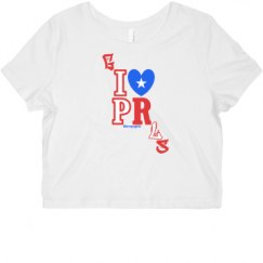 Ladies Slim Fit Crop Top Tee