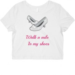 Ladies Slim Fit Crop Top Tee