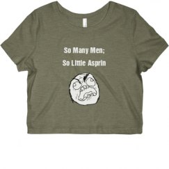 Ladies Slim Fit Crop Top Tee