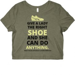 Ladies Slim Fit Crop Top Tee