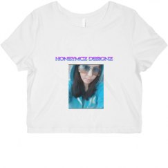 Ladies Slim Fit Crop Top Tee