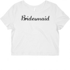 Ladies Slim Fit Crop Top Tee