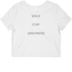 Ladies Slim Fit Crop Top Tee