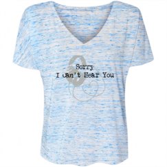 Ladies Flowy Slouchy V-Neck Tee