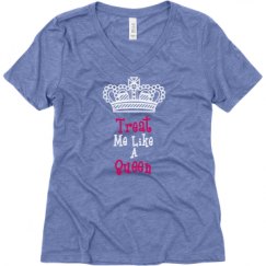 Ladies Relaxed Fit Super Soft Triblend V-Neck Tee