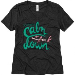 Ladies Relaxed Fit Super Soft Triblend V-Neck Tee