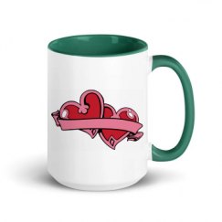 15oz Ceramic Mug with Color Inside