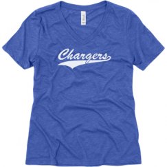Ladies Relaxed Fit Super Soft Triblend V-Neck Tee