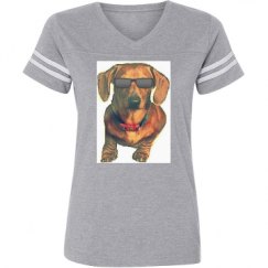 Ladies Relaxed Fit Vintage Sports Tee