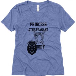 Ladies Relaxed Fit Super Soft Triblend V-Neck Tee