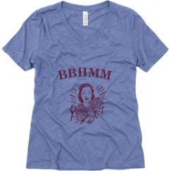 Ladies Relaxed Fit Super Soft Triblend V-Neck Tee