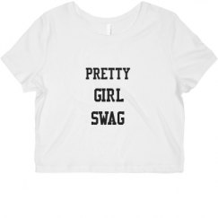 Ladies Slim Fit Crop Top Tee