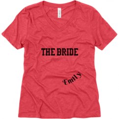 Ladies Relaxed Fit Super Soft Triblend V-Neck Tee