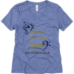 Ladies Relaxed Fit Super Soft Triblend V-Neck Tee