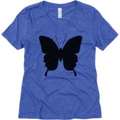 Ladies Relaxed Fit Super Soft Triblend V-Neck Tee