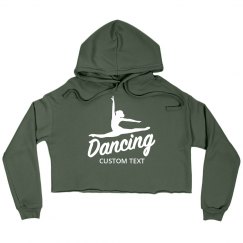 Custom Text Leaping Dancing Cropped Sweatshirt