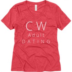 Ladies Relaxed Fit Super Soft Triblend V-Neck Tee