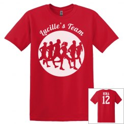 Cyber pink tee w/runners graphic