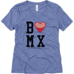 Ladies Relaxed Fit Super Soft Triblend V-Neck Tee