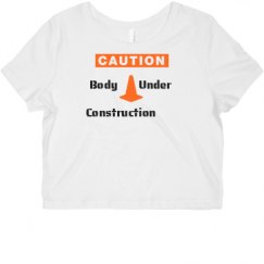 Ladies Slim Fit Crop Top Tee