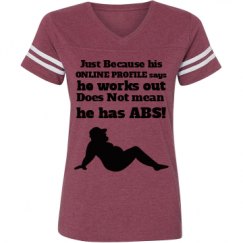 Ladies Relaxed Fit Vintage Sports Tee