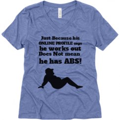 Ladies Relaxed Fit Super Soft Triblend V-Neck Tee