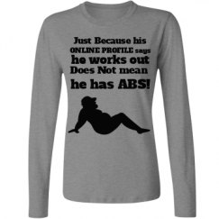 Ladies Relaxed Fit Basic Long Sleeve Tee