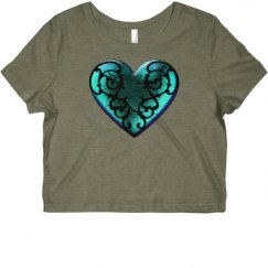 Ladies Slim Fit Crop Top Tee