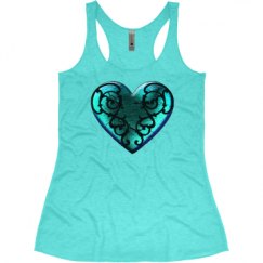 Ladies Slim Fit Super Soft Racerback Triblend Tank
