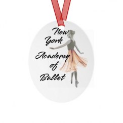 Metal Oval Christmas Ornament