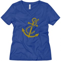 Ladies Relaxed Fit V-Neck Tee