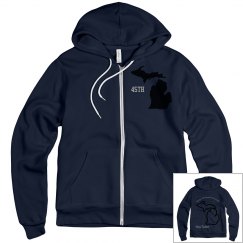 Michigan life above the 45th parallel hoodie 