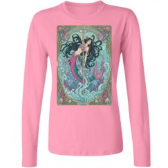 Ladies Relaxed Fit Basic Long Sleeve Tee