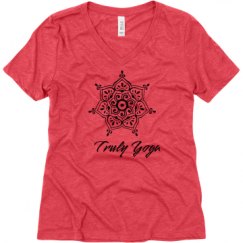 Ladies Relaxed Fit Super Soft Triblend V-Neck Tee