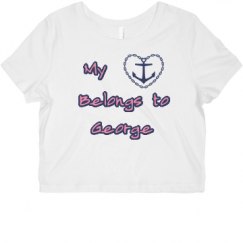 Ladies Slim Fit Crop Top Tee