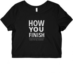 Ladies Slim Fit Crop Top Tee